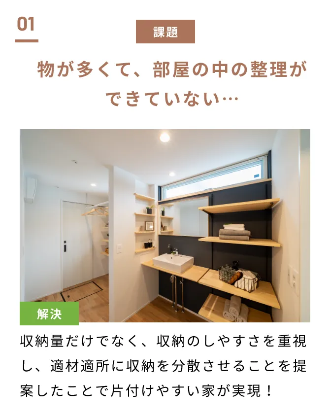 物が多くて、部屋の中の整理ができていない…