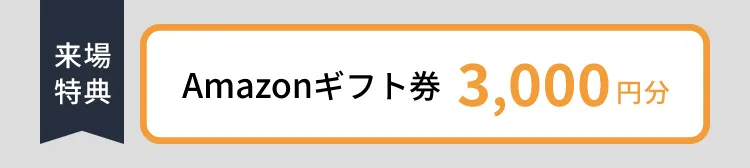 来場特典 Amazonギフト券 3,000円分