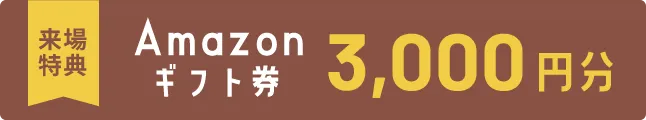 来場特典 Amazonギフト券 3,000円分