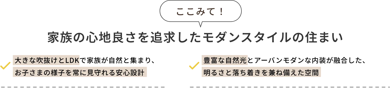 家族の心地良さを追求したモダンスタイルの住まい